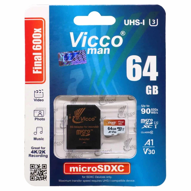 کارت حافظه ویکومن 600x Plus در گوشی موبایل